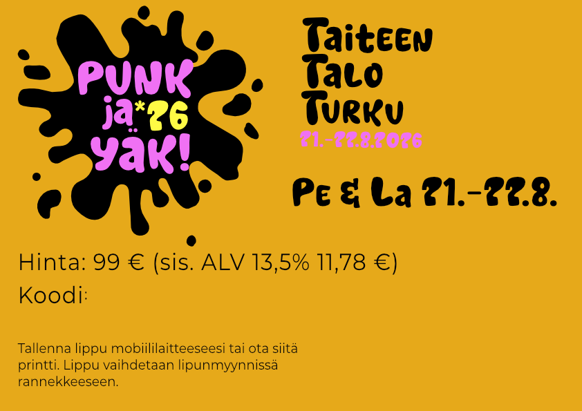 Punk ja Yäk 2026 Perjantai - lauantai