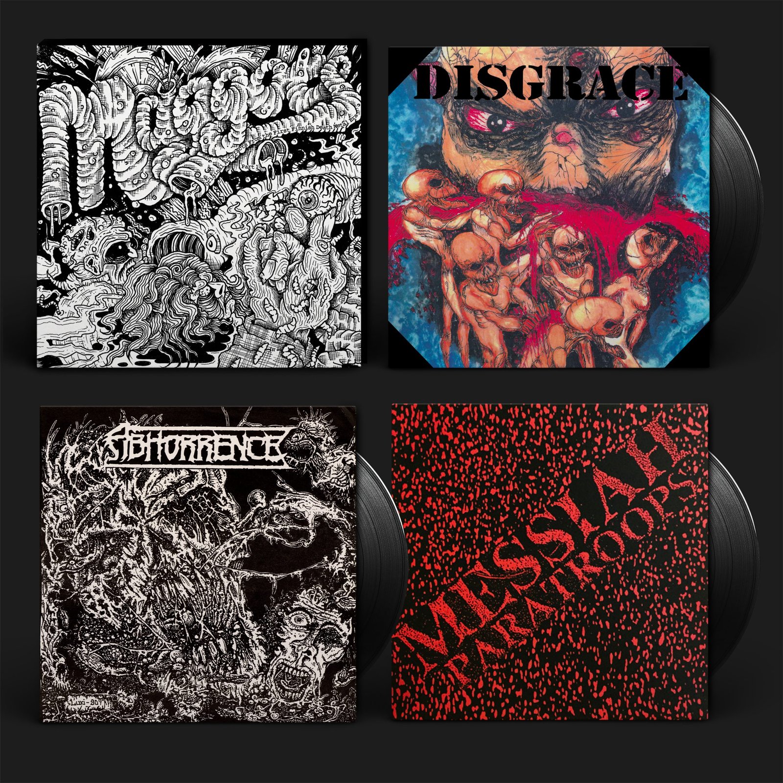 Abhorrence / Disgrace / Messiah Paratroops: Maggots: Original Artyfacts From the First Finnish Death Metal Era Part I (3 x 7")